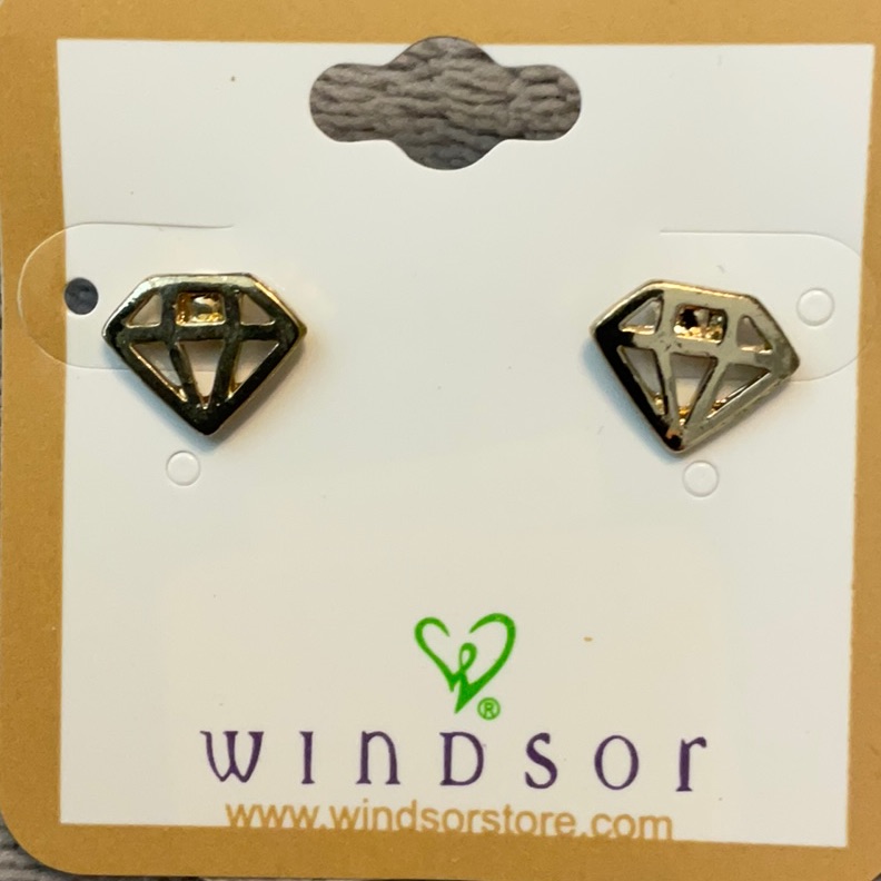 Cute Diamond Shape Studs